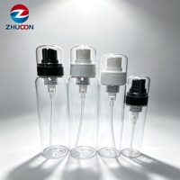 Flacon pulvérisateur en plastique PET transparent avec bouchon en forme de dôme, flacon pulvérisateur à fine brume rechargeable pour les soins de la peau et les parfums