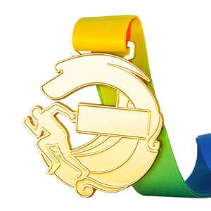 Medalla de finalista de maratón y senderismo personalizada de fábrica con cinta, medalla deportiva para trail running, artesanía en esmalte 3D personalizada - Product Image 5