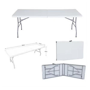 Color blanco 6 pies limpio medio mango niños portátil nueva mesa <span class=keywords><strong>de</strong></span> trabajo <span class=keywords><strong>de</strong></span> estudio plegable con material plástico - Product Image 3