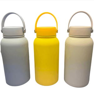 Factory Wholesale Customized 700ml Double-walled Stainless Steel Vacuum <strong>Tumbler</strong> with Handle and Lid, Travel Cup, <strong>Rocking</strong> Base - Product Image 1