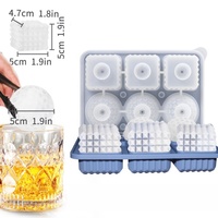 Moule à glaçons sphériques et carrés en silicone pour whisky, plateau à glaçons de qualité alimentaire avec couvercle, idéal pour la fabrication de glaces DIY - Vente en gros