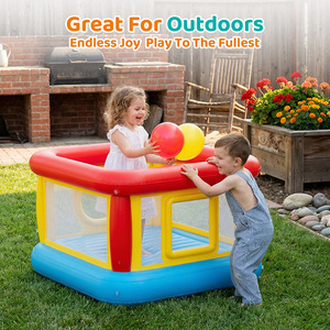 Inflatable Castle For Kids Indoor Outdoor Play PVC Material Thickened Bottom Easy Clean 3 Colour Options - Product Image 4