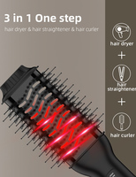 Brosse à air chaud infrarouge 1000W, double tension, trois réglages de chaleur, température réglable, diffuseur ionique, sèche-cheveux, peigne coiffant, hôtel