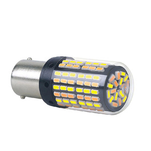 ไฟเบรค LED สวิตช์แบ็คแบบสองสี ขาว-เหลือง สำหรับรถยนต์ ADT DC 12V-28V สว่างพิเศษ 2880LM 168LEDs SMD-3014 1156 7443 3157 ระบบ Canbus - Product Image 4