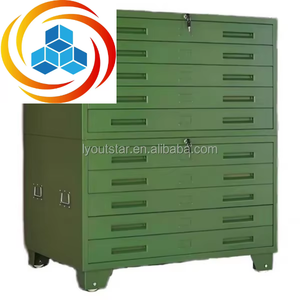 Armoire en fer moderne à 5 tiroirs verrouillables, mobile, pour bureau, atelier domestique et rangement de cartes, idéale pour la cuisine - Product Image 2