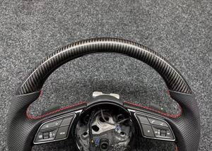 Volante de Fibra de Carbono con Base Plana para <span class=keywords><strong>Audi</strong></span> con Levas de Cambio, Volante de Fibra de Carbono y Alcántara para <span class=keywords><strong>Audi</strong></span> RS - Product Image 3