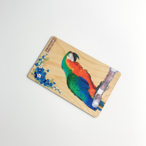 Carte de visite intelligente en bambou préimprimée personnalisée <span class=keywords><strong>Smartag</strong></span> 13,56 MHz NFC N213 RFID - Product Image 3