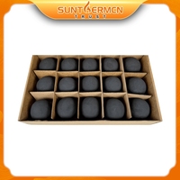 Boules de feu en céramique Accessoires de décoration de Noël pour foyer de cheminée Boules de feu en bois simulées