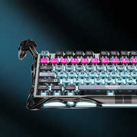 Teclado para Juegos GravaStar Mercury V75 Pro 75% con Cable, Efecto Hall, Gateron Jade, 8KHz, Carbon Rapid Trigger, LKP, SOCD, Aluminio, RGB