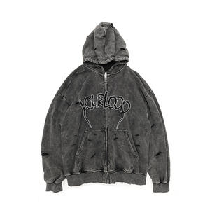 Streetlux Venta al por mayor Comfort 100% algodón Super Dalian Sudadera con capucha Fábrica de logotipo personalizado color sólido cremallera Sudadera con capucha para los hombres - Product Image 2