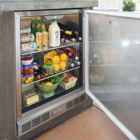 JOYEDA Armoires de cuisine extérieures modernes australiennes résistantes aux intempéries avec évier et robinet en acier inoxydable 304, crédence modulaire ignifuge