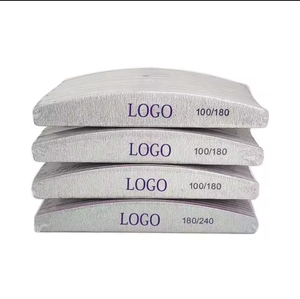 Lima de uñas profesional de media luna con estampado de cebra, de doble cara, de papel de lija EVA lavable, herramienta pulidora para manicura, venta al por mayor - Product Image 3