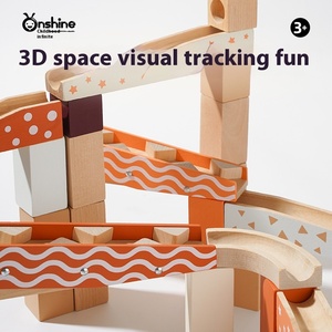 बचपन की अनंत प्रकृति लकड़ी के संगमरमर ट्रैक बिल्डिंग ब्लॉक 5 से 7 साल पुराने के लिए पहेली ठोस लकड़ी के खिलौने - Product Image 2