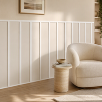 Panel Dinding Wainscoting PS Anti Lembab, Anti Jamur, Tahan Air, Langsung dari Pabrik untuk Dekorasi Dinding Interior Basement