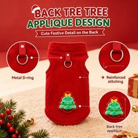 Vêtements d'hiver en gros pour chiens, pull en polaire motif sapin de Noël pour chiots de petite race Teddy, vêtements pour animaux de compagnie, fournisseur