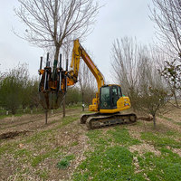 Machine de transplantation d'arbres pour excavatrices de 5 à 10 tonnes, moteur principal, garantie 1 an, origine Shandong Jining, testée et certifiée
