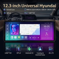KZS Nuevo Modelo de 12.3 Pulgadas para Hyundai LX25 2010-2015, Sistema Android 15, Radio para Auto con GPS, Reproductor de Video DVD, Navegación