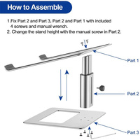 Support ergonomique pour ordinateur portable en aluminium, très vendu, hauteur et angle réglables, pour MacBook 17 pouces