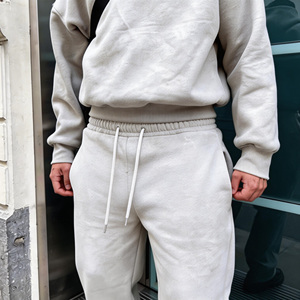 Conjunto de Sudadera y Pantalones Deportivos Personalizados, Chándal de Invierno <span class=keywords><strong>para</strong></span> <span class=keywords><strong>Hombre</strong></span>, Cortavientos, Chándal Holgado con Pantalones Acampanados - Product Image 4