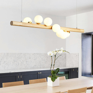 Sala da pranzo lampadari in legno <span class=keywords><strong>paralume</strong></span> in vetro bianco latte tavolo da pranzo lampada <span class=keywords><strong>a</strong></span> <span class=keywords><strong>sospensione</strong></span> isola cucina <span class=keywords><strong>lampadario</strong></span> moderno <span class=keywords><strong>a</strong></span> <span class=keywords><strong>sospensione</strong></span> - Product Image 2