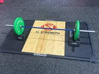 Plataforma de Halterofilia de Goma y Madera, Plataforma de Levantamiento de Pesas Recubierta, Equipo de Fitness, Plataforma de Suelo de Goma para Gimnasio Comercial