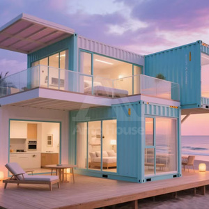 Villa conteneur créative et populaire à deux étages, détachable, mobile, préfabriquée, modulaire, design résidentiel moderne, <span class=keywords><strong>construction</strong></span> en acier - Product Image 5