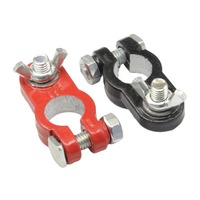 EL EL-BTL065 94g Un Par de Terminales de Batería para Automóvil, Abrazadera de Poste, Terminal de Tornillo de Aluminio, Diámetro de 16-18mm, 12/24V, Conexión Rápida