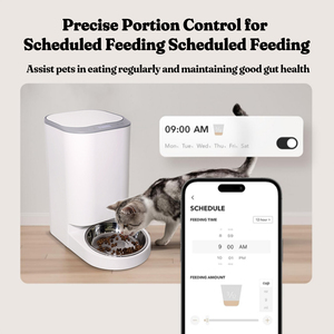 Tự Động Wifi Điện Thoại Di Động Ứng Dụng Điều Khiển Từ Xa 4L Tuya Thực Phẩm Dispenser Thông Minh Chó Mèo Pet Trung Chuyển Với Thép Không Gỉ Bát - Product Image 5