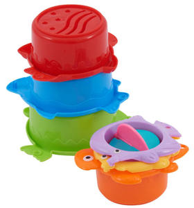 Bebek banyo oyuncak 11 adet balık yığın su bardağı oyuncaklar - Product Image 1