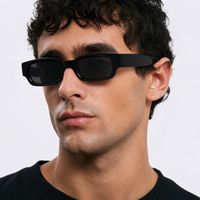 Lunettes de soleil rectangulaires épaisses pour hommes et femmes, monture en plastique écologique, branches CP, verres TAC, style rétro Y2K streetwear, logo personnalisé, faible MOQ