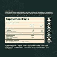 Bonbons Gommeux Premium Équilibre Féminin Saveur Ananas Complément Alimentaire pour Femmes Soutien Immunitaire Croissance Capillaire Sachet Doypack OEM