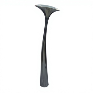 Maceta Decorativa de Metal para Plantas Artificiales, Estilo Pilar Alto, para Sala de Estar o Dormitorio, con Acabado Brillante - Product Image 1