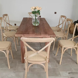 Silla de Banquete de Madera con Respaldo Cruzado, Estilo Clásico de Granja, Económica y Duradera <span class=keywords><strong>para</strong></span> Catering y Hoteles - Product Image 3