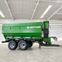 Engraisseur hydraulique haut de gamme avec pompe et boîte de vitesses – Chariot d'engrais et chariot à céréales tractés par tracteur pour la logistique de la récolte