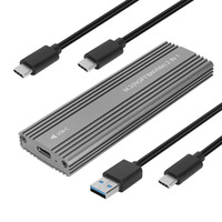 M.2 NVME PCIe NGFF SATA M2 SSD Mendukung Kotak Disk Seluler Protokol Ganda dengan Kecepatan Tinggi 10Gbps