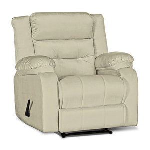 Hot Selling Cheap Velvet Modern Classic Rocking & Rotating Recliner <b>Chair</b> with Massage Function-Light Beige-NZ30 - Product Image 3