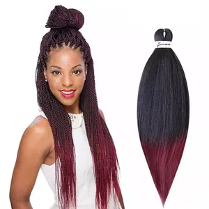 Pre Stretched Braiding Hair Ombre Professional Silky Strands Extension Prestretched Synthetic Braiding Hair