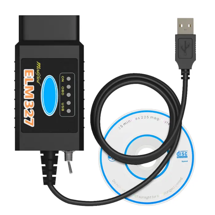 قارئ كود ELM327 V1.5 OBD 2 كابل تشخيص أعطال السيارة إلى