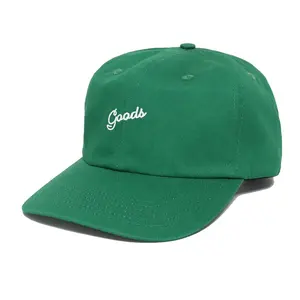 Green Slightly Curved Brim Baseball Cap Unisex Custom Embroidery Dad Hat Customized Logo 5 Panel Cotton Cap Sports Outdoor H