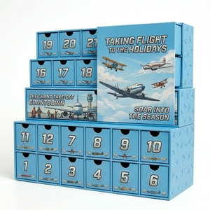 Caja de <span class=keywords><strong>Calendario</strong></span> de <span class=keywords><strong>Adviento</strong></span> Navideño con Camuflaje y Logotipo Personalizado, 24 Cajones, Caja de Regalo de Cartón para Juguetes, Vehículos, Regalos para <span class=keywords><strong>Hombres</strong></span>, Empaquetado al por Mayor - Product Image 4