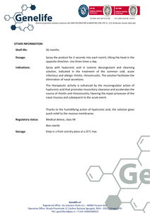 Spray nasal à l'acide hyaluronique de qualité supérieure fabriqué en Italie Fourniture de soins de santé de qualité supérieure pour le soulagement des muqueuses - Product Image 3