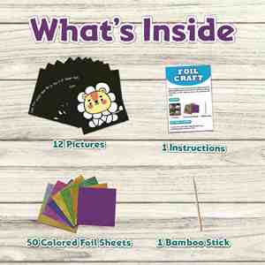 Toddler Birthday Christmas Toys <b>Creative</b> DIY Toy <b>Gifts</b> Animals Foil Arts and Crafts for Kids Ages 4-8 - Product Image 5