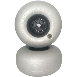 Personnalisé 10 ''<span class=keywords><strong>gonflable</strong></span> PVC Kayak <span class=keywords><strong>chariot</strong></span> sable <span class=keywords><strong>plage</strong></span> <span class=keywords><strong>chariot</strong></span> roulette ballon roues - Product Image 2