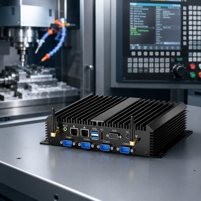Fanless Industrial PC Mini PC Embedded Computer Intel Core I7 6 COM SATA HDD SSD RS232 Dual LAN for Machine Vision System MINIPC