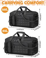 Sac de voyage modulaire, deux tailles au choix avec sangles détachables et panneau de patch personnalisé, multi-poches