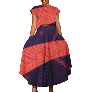 Abito Samoan Puletasi tradizione polinesiano tatuaggio <span class=keywords><strong>stampa</strong></span> abito Midi Tapa fiori stile etnico abiti Casual da sera donna - Product Image 2