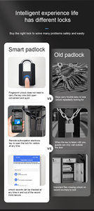 Doigt pouce impression électronique USB Charge sans clé sécurité pavé tactile armoire à bagages empreinte digitale cadenas intelligent serrures - Product Image 4