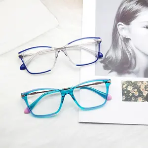 新款醋酸纤维女性透明镜片眼镜光学眼镜架