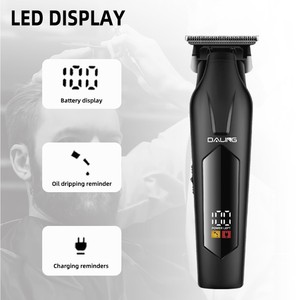 DALING DL-1937 tondeuse à cheveux professionnelle pour hommes et outil de rasage classique noir mat USB rechargeable - Product Image 4