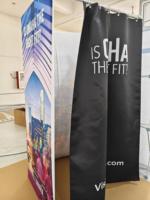 Combinaison de rideaux pliants en tissu Magasins de détail modernes Magasins de vêtements Vestiaires portables